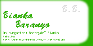 bianka baranyo business card